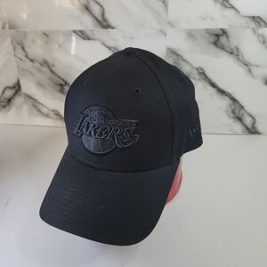 Lakers Hats Los Angeles New Era Black 9FORTY Cap